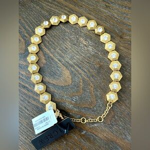 JCrew Gold & Clear Stone Nacklace